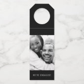 Foto | VERLOBUNG | Flaschenhanger | weiß Flaschenanhänger (Vorderseite)