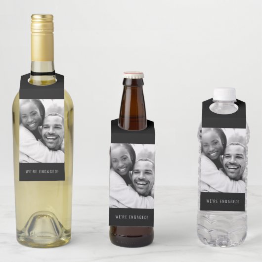 Foto | VERLOBUNG | Flaschenhanger | weiß Flaschenanhänger (Beispiel)