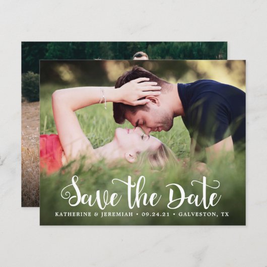 FOTO-Verlobung für Skripte Save the Date (Vorne/Hinten)