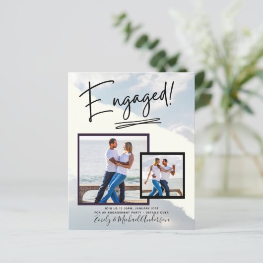 FOTO-VERLOBUNG im HAUSHALT Ankündigung SKRIPT (Stehend Vorderseite)