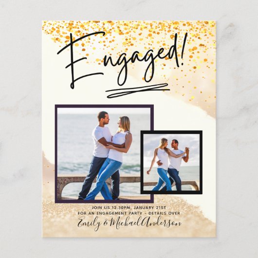 FOTO-VERLOBUNG im HAUSHALT Ankündigung SKRIPT Flyer (Vorne)