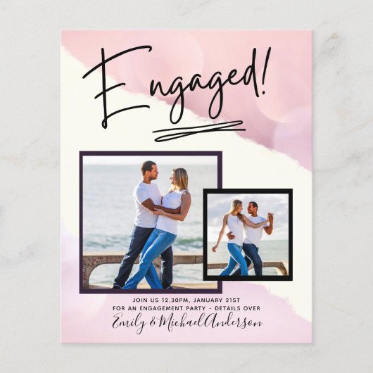 FOTO-VERLOBUNG im HAUSHALT Ankündigung SKRIPT Flyer (Vorne)