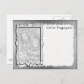 Foto-Verlobungs-Mitteilung Ankündigungspostkarte (Vorne/Hinten)