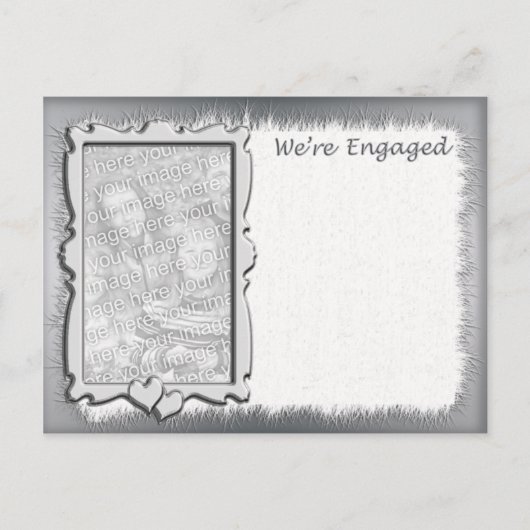 Foto-Verlobungs-Mitteilung Ankündigungspostkarte (Vorderseite)