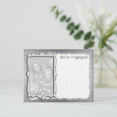 Foto-Verlobungs-Mitteilung Ankündigungspostkarte (Stehend Vorderseite)