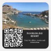 Foto-Vermietung - QR-Code Quadratischer Aufkleber (Vorderseite)