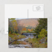 Foto Vermont Stream Wasserfall Herbst Postkarte (Vorne/Hinten)