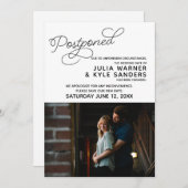 Foto vertagt Hochzeitsankündigung Einladung (Vorne/Hinten)