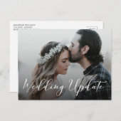 Foto vertagt Hochzeitsankündigung Postkarte (Vorne/Hinten)
