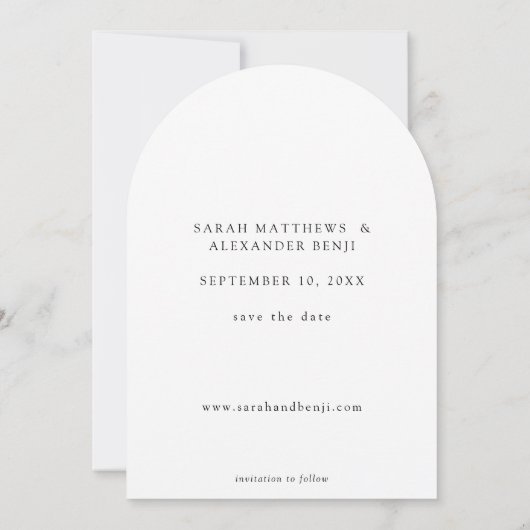 Foto - Vertikal Save the Date Einladung (Rückseite)