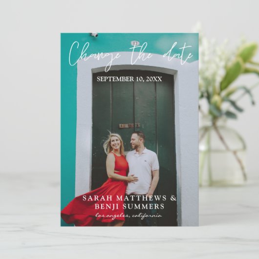 Foto - Vertikale Änderung des Datums Einladung (Stehend Vorderseite)