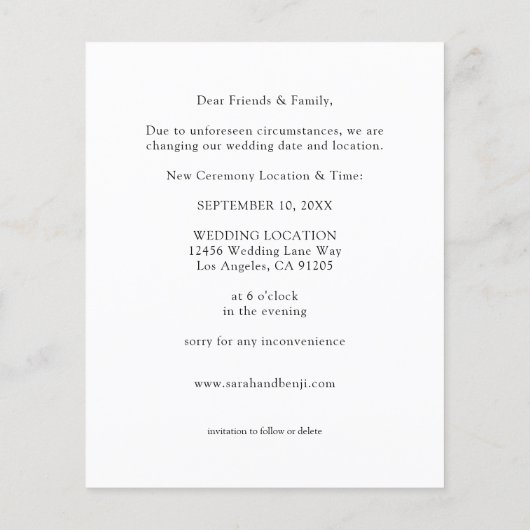 Foto Vertikale Änderung des Datums Flyer (Hinten)