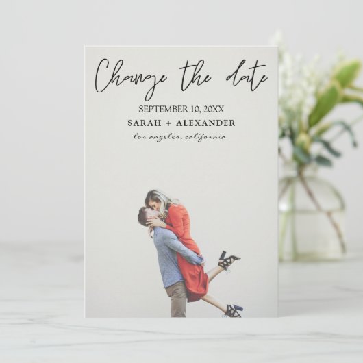 Foto - Vertikale Änderung des Datums - oberster Te Einladung (Stehend Vorderseite)