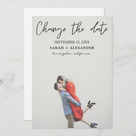 Foto - Vertikale Änderung des Datums - oberster Te Einladung (Vorne/Hinten)