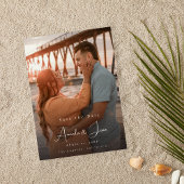 Foto - Vertikales Handschreiben Save the Date 4 Einladung