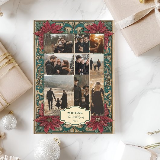 Foto Verziert Poinsettia Weihnachten