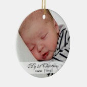 Foto-Verzierung das | des Babys erste Weihnachts Keramik Ornament (Rechts)