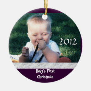 Foto-Verzierung des Babys erste Weihnachts Keramik Ornament