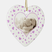 Foto-Verzierung des Valentines des Babys erste Keramik Ornament (Rechts)