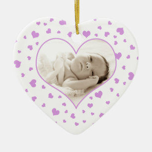 Foto-Verzierung des Valentines des Babys erste Keramik Ornament