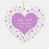 Foto-Verzierung des Valentines des Babys erste Keramik Ornament (Hinten)