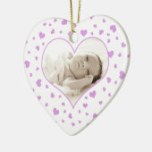 Foto-Verzierung des Valentines des Babys erste Keramik Ornament (Links)