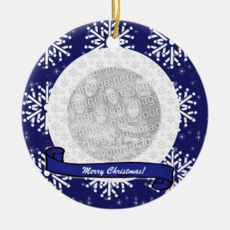 Foto-Verzierung - Schneeflocken Keramikornament