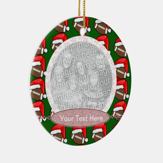 Foto-Verzierung - Weihnachtsfußball Keramikornament (Rechts)