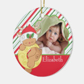 Foto-Verzierungs-Rotwild des Babys erste Keramikornament (Links)