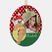 Foto-Verzierungs-Rotwild des Babys erste Keramikornament (Rechts)