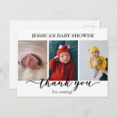 Foto Vielen Dank Baby Dusche Minimalistisch Postkarte (Vorne/Hinten)