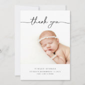 Foto Vielen Dank für die Geburtstagskarte von Baby Einladung (Vorderseite)