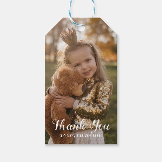 Foto Vielen Dank für Ihr Interesse Tag Geschenkanhänger (Vorderseite)