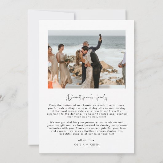 Foto Vielen Dank für Ihre Karte | Boho Wedding Dan (Rückseite)