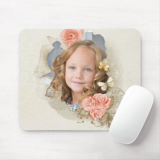 Foto Viktorianisch florale Maus Pad Mousepad (Mit Mouse)