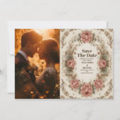 Foto Viktorianisch Royal Elegance Wedding Save The Date (Vorderseite)