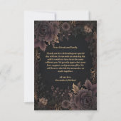 Foto Viktorianisch Royal Gothic Wedding Dankeskarte (Rückseite)