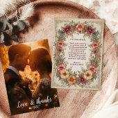 Foto Viktorianische Verzierte Blumenzarge Dankeskarte