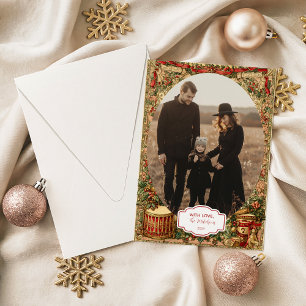 Foto viktorianischer Weihnachtsgirlande Christmas Feiertagskarte