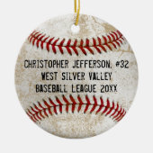 Foto Vintag Baseball Doppelkidjachten Keramik Ornament (Vorne)