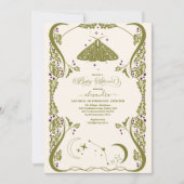 Foto Vintag Celestial Butterfly Babydusche Einladung (Vorderseite)