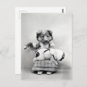 Foto Vintag Chien Postkarte (Vorne/Hinten)