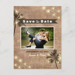Foto Vintag Palm Tree Save the Date Postkarten