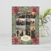 Foto Vintag Poinsettia Weihnachten (Stehend Vorderseite)