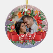 Foto Vintage Baumdekoration Personalisiert Keramik Ornament (Vorne)