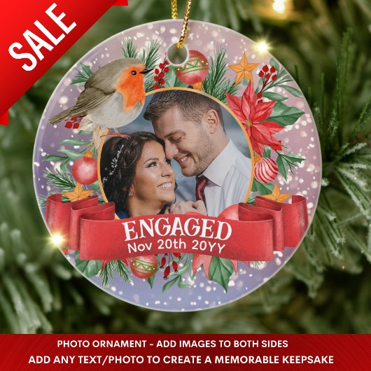 Foto Vintage Baumdekoration Personalisiert Keramik Ornament