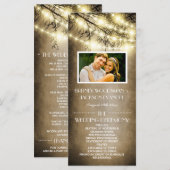 Foto Vintage Land Hochzeit Programme Baum (Vorne/Hinten)