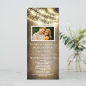 Foto Vintage Land Hochzeit Programme Baum (Stehend Vorderseite)