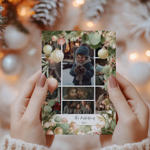 Foto Vintage Ornamente Botanische Weihnachten