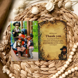 Foto Vintage-Pirat-Birthday-Party Ahoy Matey Old Dankeskarte